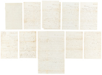 Civil War archive of 8 letters sent to friends and family from missionary teacher of emancipated children in Union-occupied Mississippi