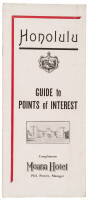 Honolulu: Guide to Points of Interest. Compliments of Moana Hotel, Phil. Porrier, Manager