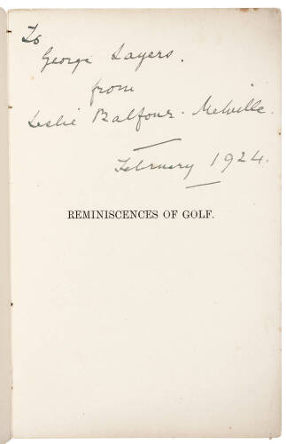 Reminiscences of Golf on St. Andrews Links