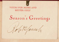 Rights and Wrongs of Golf - with card signed by Bobby Jones
