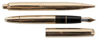 MONTBLANC: No. 242 Meisterstuck Fountain Pen and Propelling Pencil Set, Rolled Gold, Pinstripe Pattern