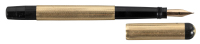 MONTBLANC: No. 00 "Baby" Black Hard Rubber Safety Fountain Pen, Gold-Filled Overlay, Guilloche and Band Pattern