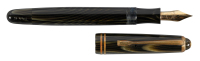 MONTBLANC: No. 244 G Green Celluloid Platinum-Striped Piston-Filler Fountain Pen, Extra-Fine Nib