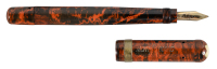 MONTBLANC: No. 1F Red Ripple Hard Rubber Safety Fountain Pen