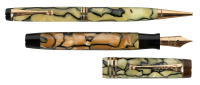 PARKER: Duofold Deluxe Fountain Pen and Propelling Pencil, Pearl and Black, First Year Model, Three Cap Bands