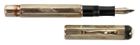 MONTBLANC: No. 2 Octagonal Gold-Filled Overlay Button-Filler Fountain Pen, Italian Overlay?