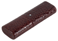 MONTBLANC: Leather Pen Travel Case, Size 3, Bordeaux