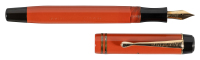 MONTBLANC: No. 224 Coral Red Hard Rubber Button-Filler Fountain Pen, Danish Production