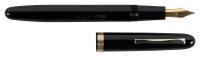 OMAS: Extra Fountain Pen, Black, Gold-Filled Greek Key Band, Piston-Filler