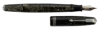 PARKER: Silver Pearl Laminated Celluloid Vacumatic-Filler Fountain Pen * Spanish?
