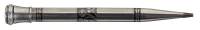 MONTBLANC: 900 Silver Propelling Pencil, Guilloche Pattern, Three Niello Bands, Floral Motif, Marble Captop Star * Rare and Exceptional