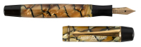 MONTBLANC: No. 322K Marbled Brown Celluloid Fountain Pen, Single Cap Band