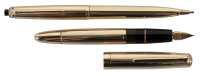 MONTBLANC: No. 742-N Masterpiece Piston-Filler Fountain Pen [and] No. 76 Pix Propelling Pencil * Lot of Two Gold-Plated Instruments