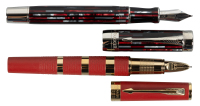 PARKER: Duofold Senior Red Limited Edition Fountain Pen [and] PARKER Ingenuity 5th Technology Fountain Pen * Lot of Two Instruments