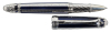 MICHEL PERCHIN: Faberge Blue Enamel, Sterling Silver and Rhodium Limited Edition Rollerball Pen
