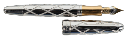 LABAN: Rhodium-Plated Diamond Fountain Pen