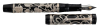 CONWAY STEWART: Wembley Marbled Black Limited Edition Fountain Pen, Henry Simpole Overlay