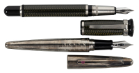 DUNHILL: Sentryman Fountain Pen [and] Longitude Sterling Silver Perpetual Calendar Fountain Pen * Lot of Two Instruments