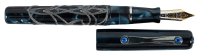 VISCONTI: Versailles Blue Resin and Sterling Silver Filigree Limited Edition Fountain Pen