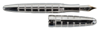 LABAN: Real Diamond DMB-300-3 Rhodium-Plated Fountain Pen * Over 1000 Diamonds