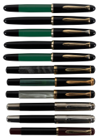 PELIKAN: Lot of Eight Fountain Pens and Three Rollerballs * Lot of 11 Pens