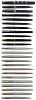 PARKER: Lot of 24 Writing Instruments, Including One Parker 75 Fountain Pen