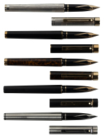 SHEAFFER: Lot of Five Slim Fountain Pens * Lacquer, Sterling Silver, Stainless Steel