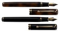 SHEAFFER: Lot of Two Connaisseur Fountain Pens * Tortoiseshell and Black