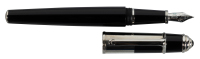 CARTIER: Diabolo "Double-C" Logo Variant Black Resin Fountain Pen