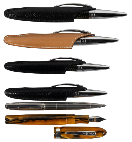 CONKLIN, DUPONT, HYSEK: Lot of Six Writing Instruments