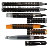 DELTA: Lot of Five Skeleton and Demonstrator Pens