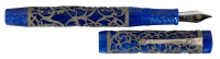 CONWAY STEWART: Chatsworth Sapphire Blue and Sterling Silver Limited Edition Fountain Pen