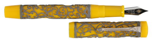 CONWAY STEWART: Chatsworth Sunrise Yellow and Sterling Silver Limited Edition Fountain Pen