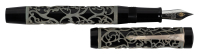 CONWAY STEWART: Chatsworth Classic Black and Sterling Silver Limited Edition Fountain Pen