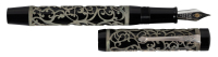 CONWAY STEWART: Chatsworth Classic Black and Sterling Silver Limited Edition Fountain Pen