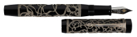 CONWAY STEWART: Chatsworth Classic Black and Sterling Silver Limited Edition Fountain Pen