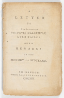 A Letter to the Honourable Sir David Dalrymple, Lord Hailes, on his Remarks on the History of Scotland