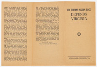 Dr. Thomas Nelson Page Defends Virginia