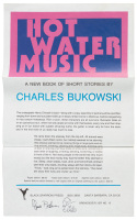 Hot Water Music: A New Book of Short Stories by Charles Bukowski