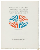Tending Bar at the Fillmore Auditorium on Artists Liberation Front Benefit Night