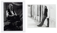 Two photographs of Charles Bukowski