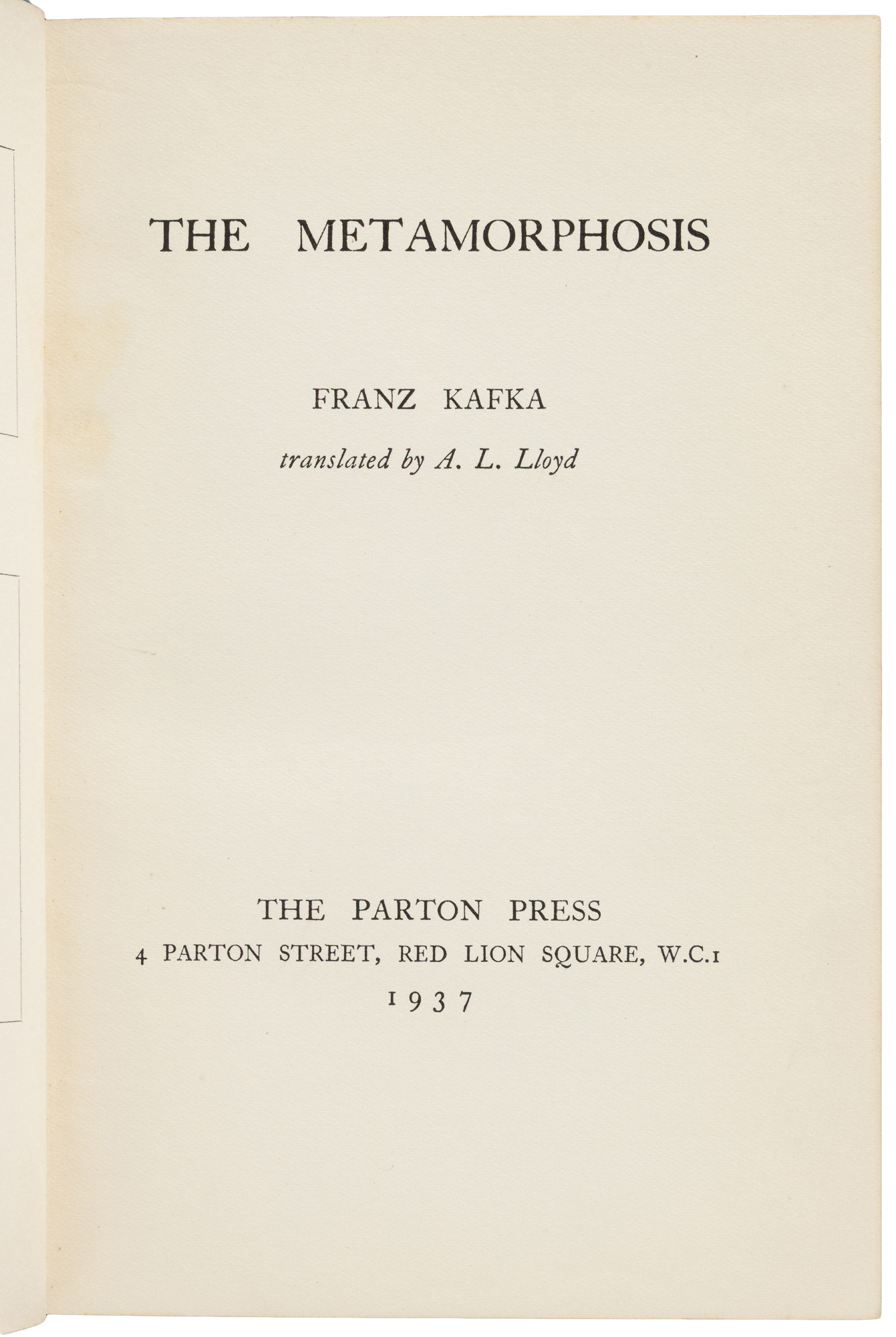 The Metamorphosis