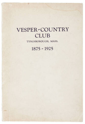 Vesper-County Club. By-Laws, Regulations, Officers, Membership