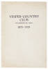 Vesper-County Club. By-Laws, Regulations, Officers, Membership