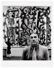 Fernand Leger with Irene and "Composition with Parrots", 1940