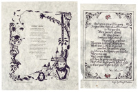 Two broadside poems on handmade paper