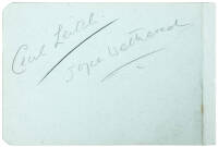 Autograph album page, signed by Cecil Leitch and Joyce Wethered