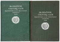 The Ekwanok Country Club, Manchester-in-the-Mountains Vermont - Two volumes of By-Laws, etc. 1903 and 1930