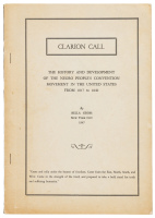 Clarion Call: The History and Development of the Negro People&rsquo;s Convention Movement in the United States from 1817 to 1840