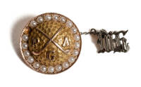 10K P.G.A. Ryder Cup 1929 Team Pin, with small inlaid pearls